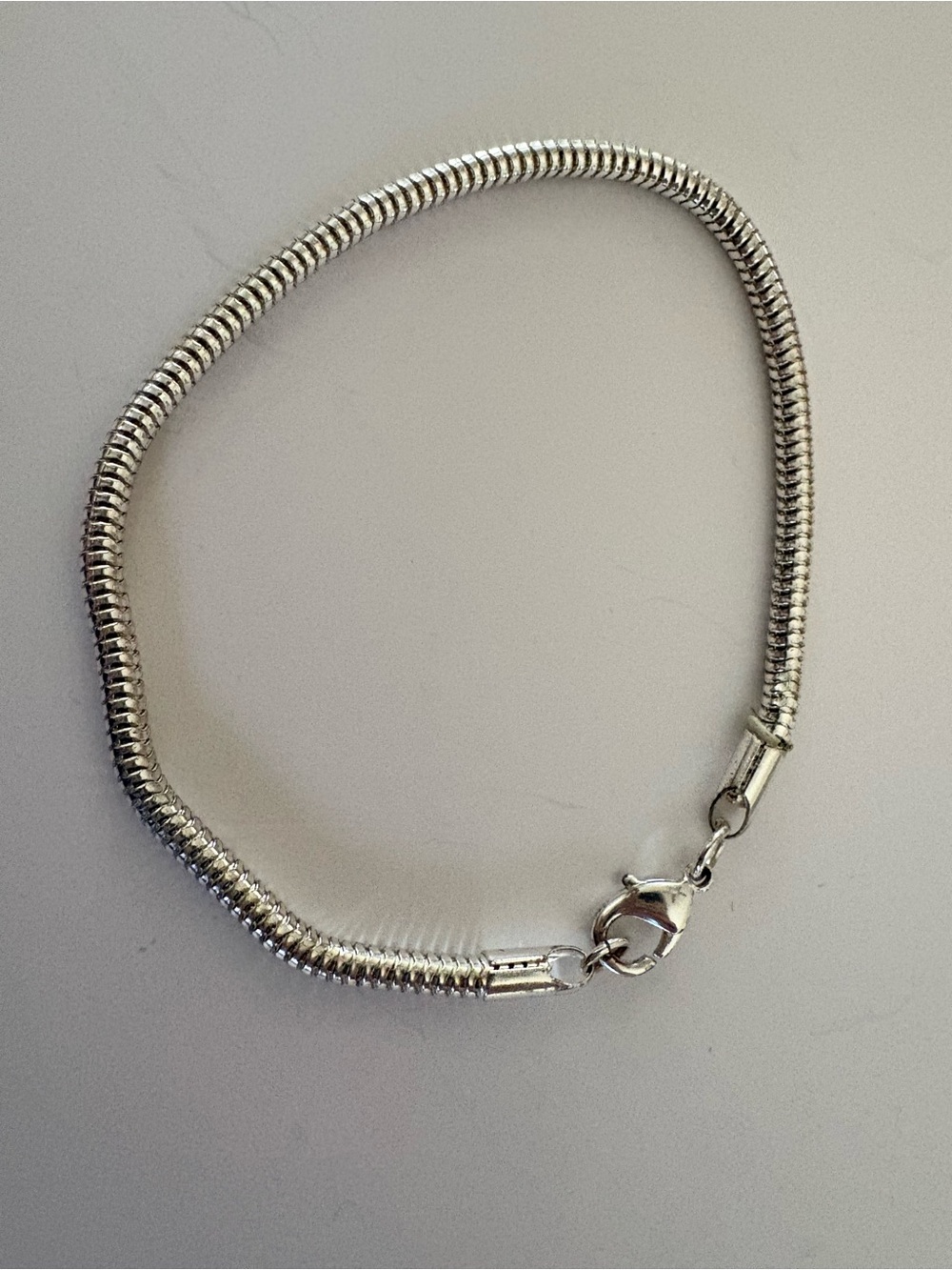 Classic Silver Snake Chain Bracelet for Men